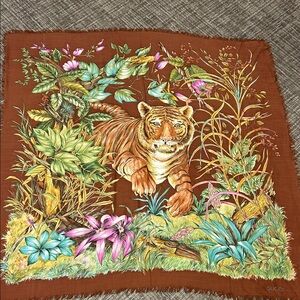 SOLD Gucci Oversized Tiger Jungle Scarf